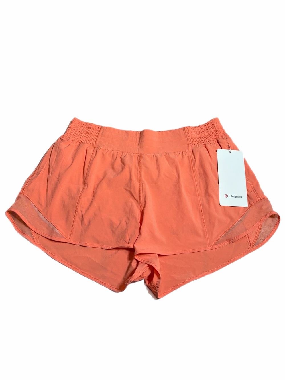 NWT Lululemon Hotty Hot High-Rise Short Lined *2.5" (Sunny Coral) Size 12